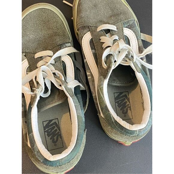 Kids VANS Off The Wall Green Camouflage Size 2.5 - Picture 8 of 8